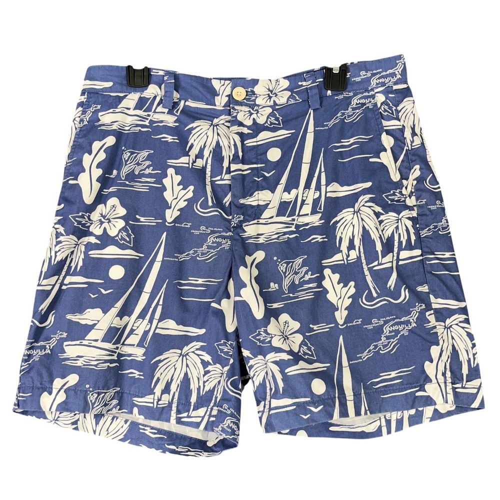 vineyard vines breaker shorts mens 33‎ sailboat aloha blue resort beach coastal